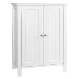 VASAGLE Dulap de depozitare de podea pentru baie, cu 2 rafturi reglabile, 30x60x80cm, alb Household NewTrend