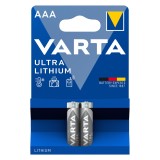 Baterie Litiu Varta 1.5V AAA LR3, Dimensiuni 10.5 x 44.5 mm Blister 2, A0115446