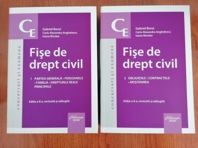 Gabriel Boroi ș.a., Fișe de drept civil, 2 volume (ediția a 8-a, 2024) foto