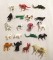 Lot 19 figurine romanesti animale anii 80, vechi, comuniste, cangur paun maimuta