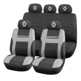 Set Huse Scaune Universale HLX2 Compatibile cu Renault Nou &ndash; Negru/Gri