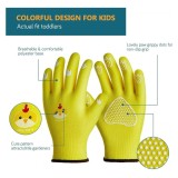 Cumpara ieftin Manusi de gradinarit pentru copii CoolJob, pentru 5, 6 ani, poliester, galben