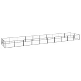 VidaXL Padoc pentru c&acirc;ini, negru, 20 m&sup2;, oțel