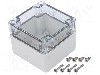 Carcasa policarbonat, 80mmx82mmx65mm, IP66, IP67, FIBOX - PCT 080807