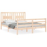 Cumpara ieftin Cadru de pat cu tablie, 160x200 cm, lemn masiv