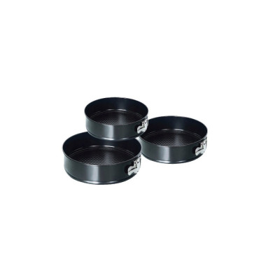 Forma de tort cu strat antiaderent, set 3 piese 24/26/28cm, negru, KingHoff foto