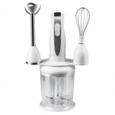 Blender 4 in 1, Hausberg HB-7666AB, 2 viteze, motor cupru, lama din inox, 350W, Alb foto