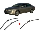 Cumpara ieftin Set 3 stergatoare SKODA SUPERB II Estate (3T5) 2009 - 2015, pentru parbriz si luneta, Valeo Silencio Xtrm