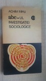 ABC-ul investigatiei sociologice- Achim MIhu