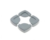 Set 4 protectii pentru colturi mobila babyjem, gri