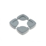 Set 4 protectii pentru colturi mobila BabyJem, gri