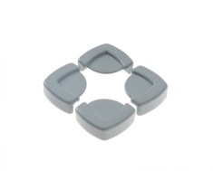 Set 4 protectii pentru colturi mobila babyjem, gri