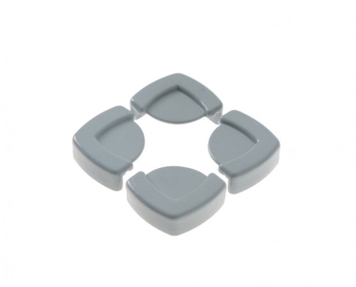 Set 4 protectii pentru colturi mobila babyjem, gri