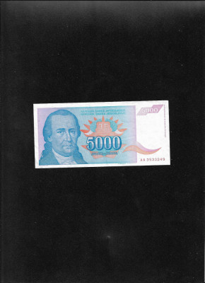Iugoslavia Yugoslavia 5000 dinara dinari 1994 seria353249 foto