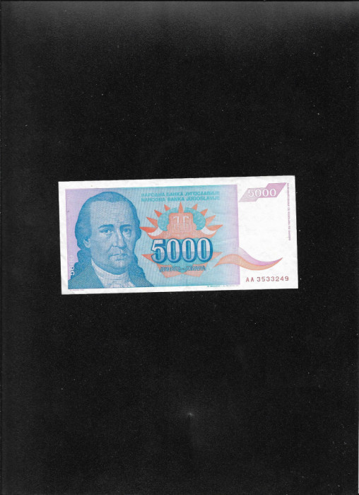 Iugoslavia Yugoslavia 5000 dinara dinari 1994 seria353249