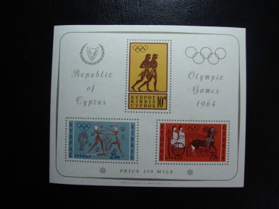 CIPRU 1964 BLOC OLIMPIADA MNH foto