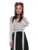 Ie alba din voal brodat Craiasa, L, M, S, XL, Straie