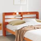 Gossi tablie de pat cu rafturi, maro ceruit, 160 cm, lemn masiv pin