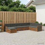 Cumpara ieftin Set de canapele de exterior 8 buc. 7-Locuri Natural si Antracit