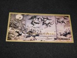 Coreea de Nord (DPR Korea) 1984 &ndash; Coliță &bdquo;Autumn Evening&rdquo; Păsări Sălbatice și Peisaj Artistic MNH -A61