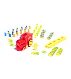 Set Trenulet Electric De Jucarie, Cu 80 De Piese Domino, Cu Lumini Si Sunete, Rosu, Oem