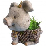 Ghiveci decorativ Strend Pro Pig, ceramica, 32 x 25 x 34 cm