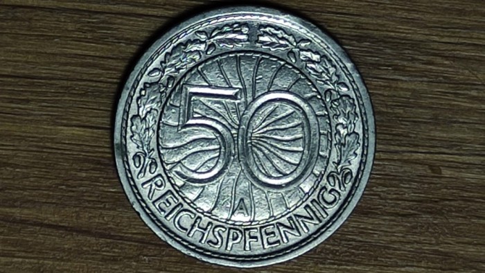 Germania - moneda de colectie istorica - 50 pfennig / reichspfennig 1928 A (Berlin) AUNC - Weimar Republic