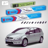 Cumpara ieftin Ștergătoare Ford S-Max Mk1 WA6 2006-2009 | Set Față și Spate Flat Premium &ndash; TeamCar&reg;