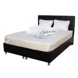 Set Saltea ortopedica cu arcuri Super Ortopedica Sofia 180x200x20cm, fermitate medie, plasa arcuri Bonell, fata vara-iarna, sistem aerisire cu butoni,