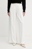 Morgan pantaloni culoarea alb, lat, high waist, POUMA.F