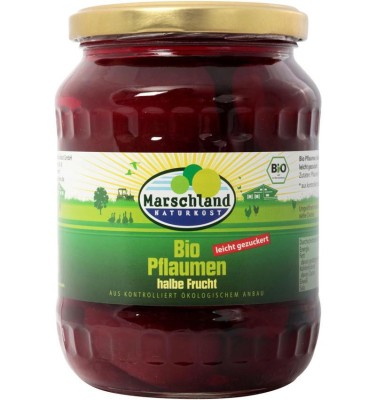 Compot de Prune Jumatati Bio 680 grame / 375 grame Marschland Naturkost foto