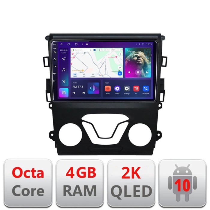 Navigatie Ford Mondeo 2013- C-377 Android Octa Core Ecran 2K QLED GPS 4G 4+32GB 360 KIT-377+EDT-E409-2K CarStore Technology
