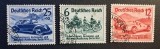 Germania (Deutsches Reich 1939) Seria Completă "Automobilera 1939" (6+4Pf Verde, 12+8Pf Roșu, 25+10Pf Albastru KdF-Wagen, Obliterate) CLK1