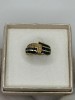 INEL AUR 14K + 9 Diamante = 0.10ct + 28 Safire = 1ct - 4.5g. - Vintage !, 46 - 56, Galben