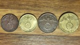 Cumpara ieftin Germania nazista - set de colectie istoric- 1 2 5 10 Pfennig / Reichspfennig 1937 1938 1939 - frumoase - cele mai cautate piese