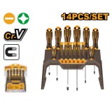 Set trusa surubelnite 14 bucati, super select, de precizie - Ingco HKSD1428