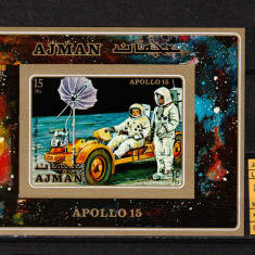 Arabia, Ajman, 1971 | Misiunea Apollo 15 - Rover lunar - Cosmos | MNH, NDT | aph