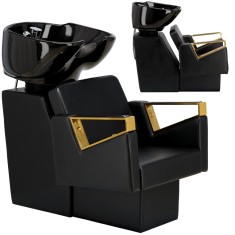 Scafa coafor Tomas pentru salonul de coafură și frizerie cu bol ceramic mobil armătură baterie si cască