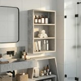 vidaXL Dulap de perete pentru baie cu raft Gri Beton 40 x 16 x 62,5 cm 889370