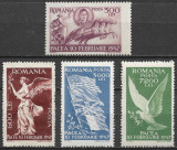 ROM&Acirc;NIA 1947 - LP 208 - PACEA - SERIE MNH, Nestampilat