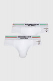 Aeronautica Militare Slip (2-pack) bărbați, culoarea alb