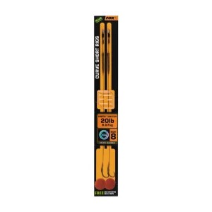 Carlige Legate Fox Edges Curve Short Nr 8 Camotex Semi Stiff Coated Braid 20lb 2 Buc foto