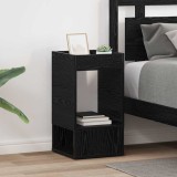 vidaXL Masă laterală 2 pcs Stejar Negru 30 x 30 x 56 cm Lemn compozit 890931