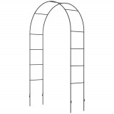 Outsunny Arc de Grădină pentru Trandafiri și Plante Cățărătoare, Structură Metalică Rezistentă, 140x40x240 cm, Negru | Aosom Romania