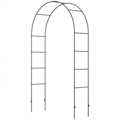 Outsunny Arc de Grădină pentru Trandafiri și Plante Cățărătoare, Structură Metalică Rezistentă, 140x40x240 cm, Negru | Aosom Romania