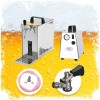 Set complet dozator de bere, ladă de bere, răcitor de flux PYGMY 25 Răcitor uscat cu 1 linie, 35 litri/h, Green Line, Cupla butoi bere: Type S