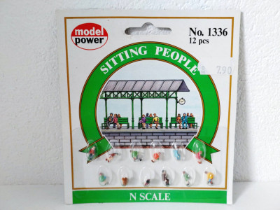 ** Set 12 figurine miniatura diorama Model Power Sitting People No. 1336 foto