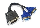 Adaptor DMS-59 tata la dual VGA 15pin tata, Active, suporta rezolutie full HD, cablu convertor dms59