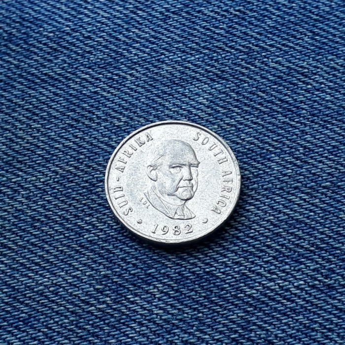 1r - 5 Cent 1982 Africa de sud / An unic de batere / moneda comemorativa