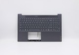 Carcasa superioara cu tastatura palmrest Laptop, Lenovo, Yoga Slim 7-15IIL05 Type 82AA, 5CB0X55816, 5CB0X55817, 4BLS2TALV30 3A, FALS2010010, iluminata
